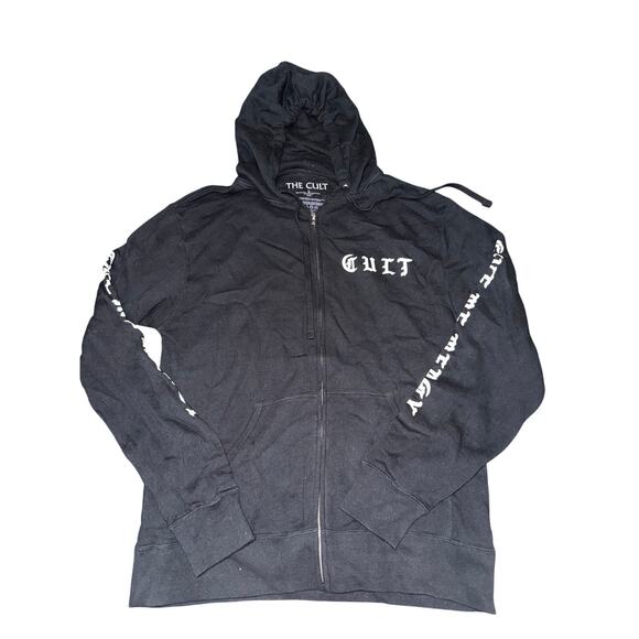 The Cult Official Under The Midnight Sun Tour Merch Black Zip Up Hoodie L NEW - Picture 2 of 2